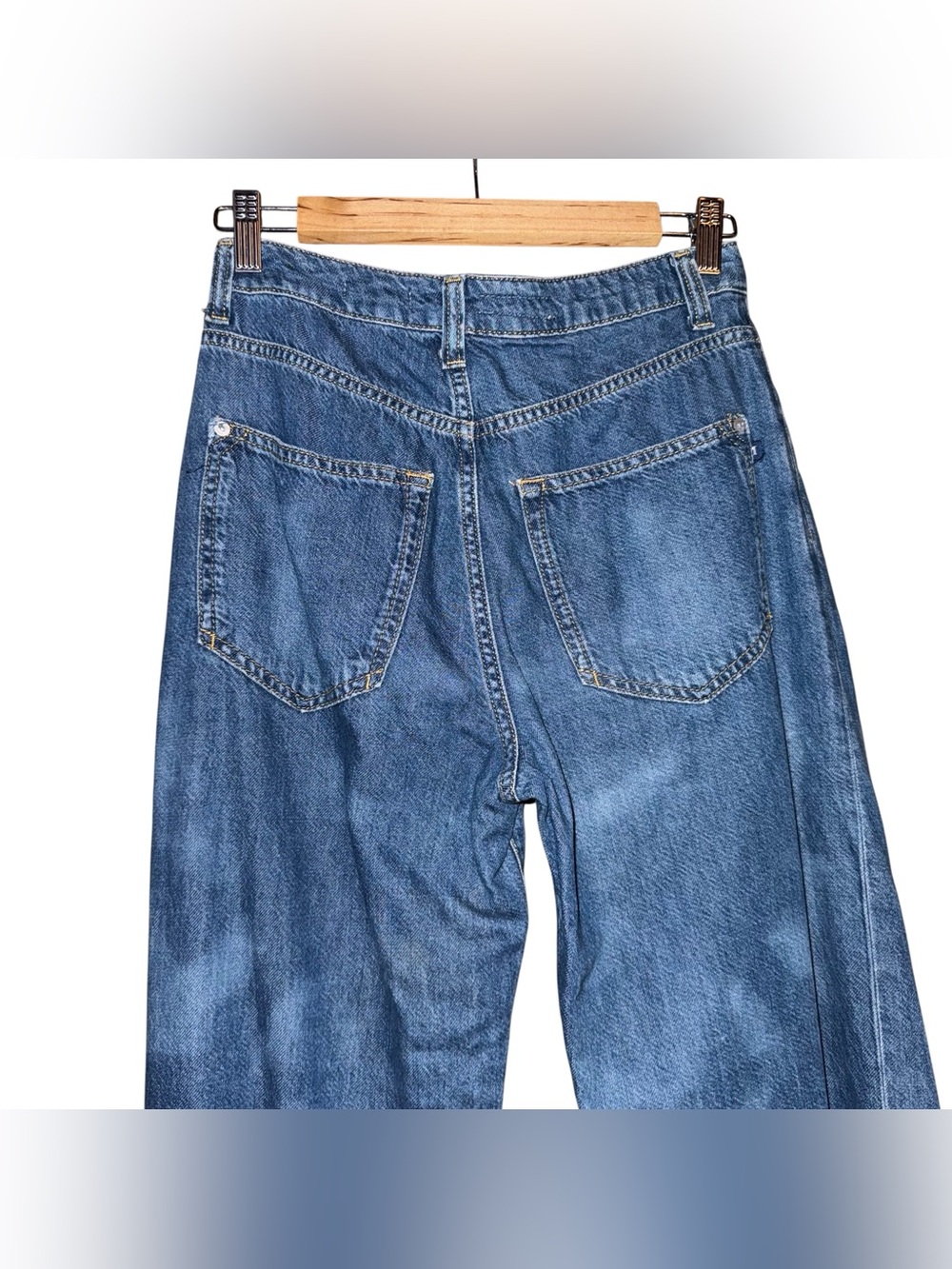 ANTHROPOLOGIE Pilcro The Breaker High Rise Pleated Barrel Leg Jeans Tapered 26 - Picture 7 of 14